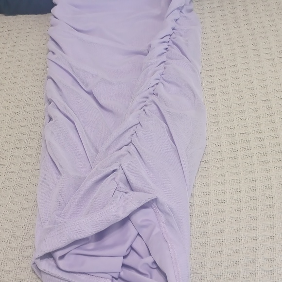 Lavender Rouched Dress - Picture 4 of 4